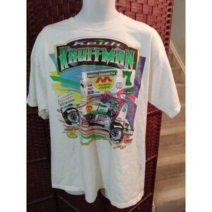 Vintage Keith Kauffman Sprint Car Hall Of Fame T Shirt Dirt Track Racing Y2K XL